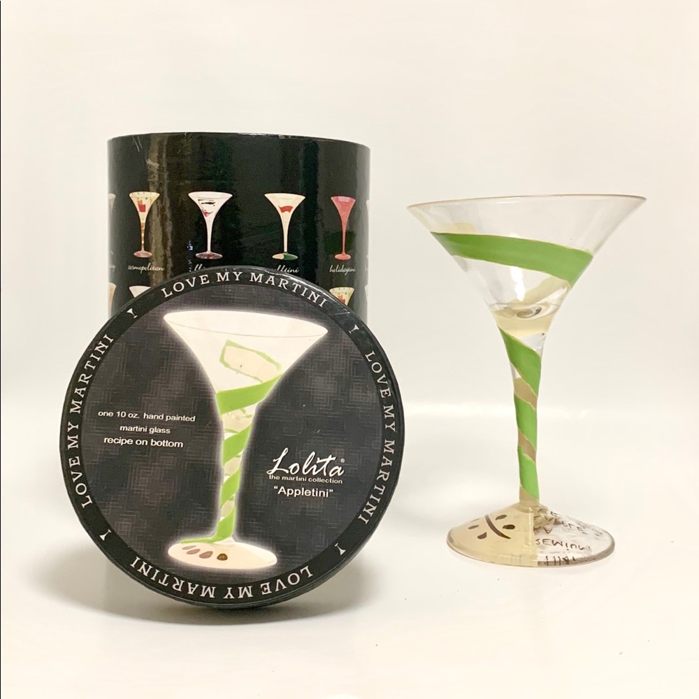 Lolita Designs 'Applrtini' Martini Glass